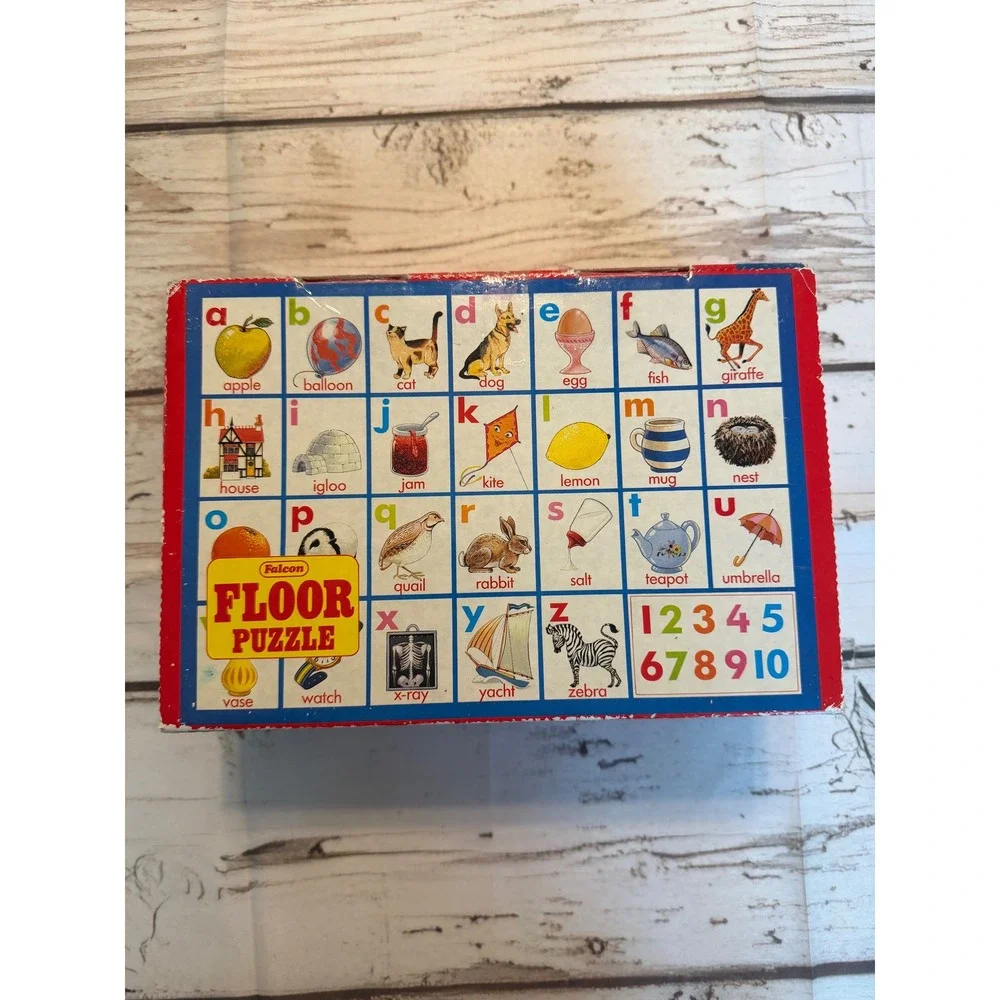 Falcon Extra Thick Floor Puzzle ABC Alphabet Numbers 28 Large Pieces England